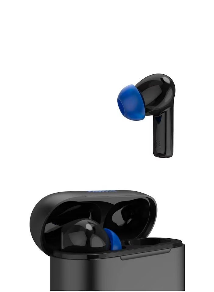 Hama Wireless Earbuds, Wireless Bluetooth Earphone with Active and Environmental Noise Cancellation, Touch Control, True wireless Earbuds with In-Ear Headphones Calling, Microphone, Voice Control, 20 Hours Playtime - Black - Image 4